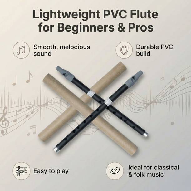 Venunaad Professional Flute Musical Instrument | Smooth Finish and Clear Melodious Sound PVC Flute