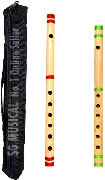 SG MUSICAL Professional Flute B+B Scale with Flute Cover Bamboo Flute