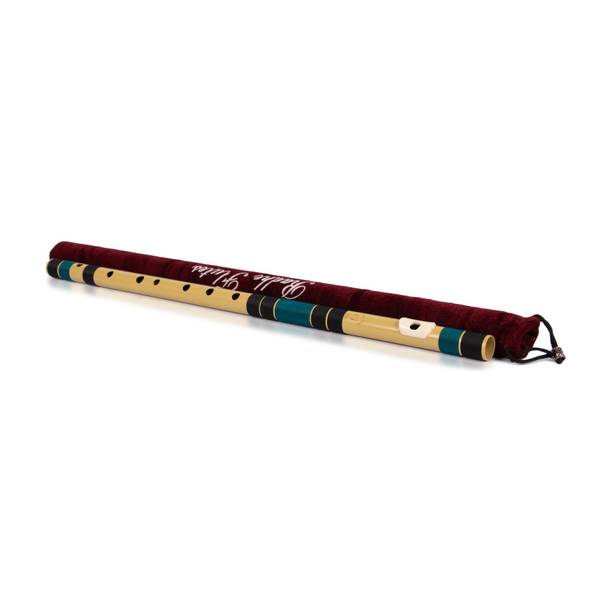 Radhe Flutes G Natural Base Right Handed With Velvet Cover Black & Dark Green PVC Flute
