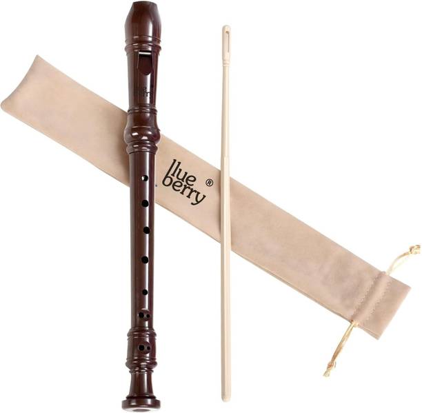 BLUEBERRY R-51 Brown, 8-hole C-key German-Style Music Recorder Flute With Cleaning Rod Plastic Flute