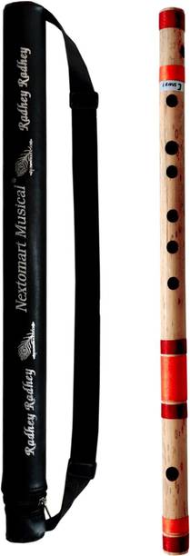 NEXTOMART Musical Flutes C Sharp Medium Left Hand Bamboo Flute Bansuri Size 18 Inch with Free Carry Bag Bamboo Flute