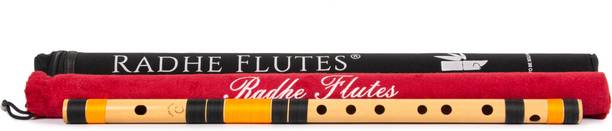 Radhe Flutes C Natural Right Hand Middle Octave With Hard Case Bamboo Flute