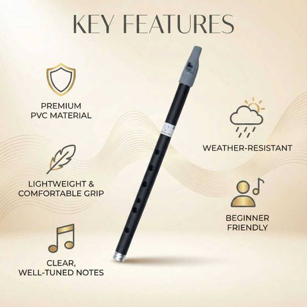 Venunaad Practice for Beginners with Smooth Clear Tone | Lightweight Straight Design PVC Flute