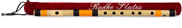 Radhe Flutes D Natural Middle Octave RIGHT Hand With VELVET COVER PVC Flute