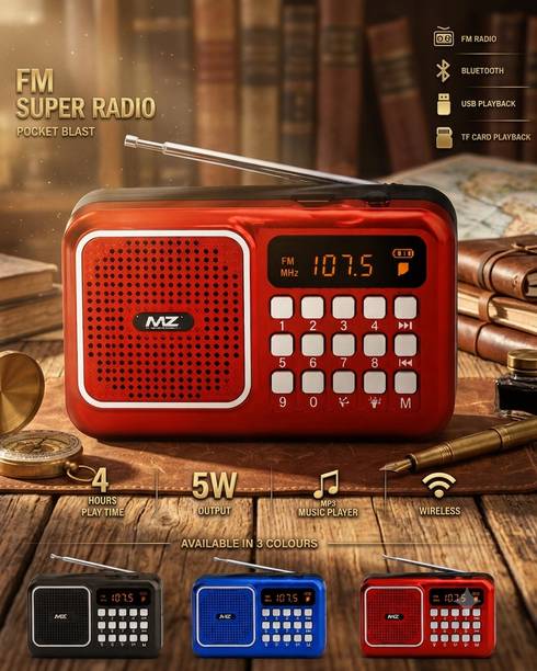 RUHIZEN Fm Pocket Blast Bluetooth Speaker with USB/SD Card and AUX FM Radio(1) FM Radio