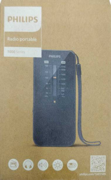 PHILIPS TAR1509 Portable Radio with FM/AM Mode 3.5mm Headphone Jack & Built-in Speaker FM Radio