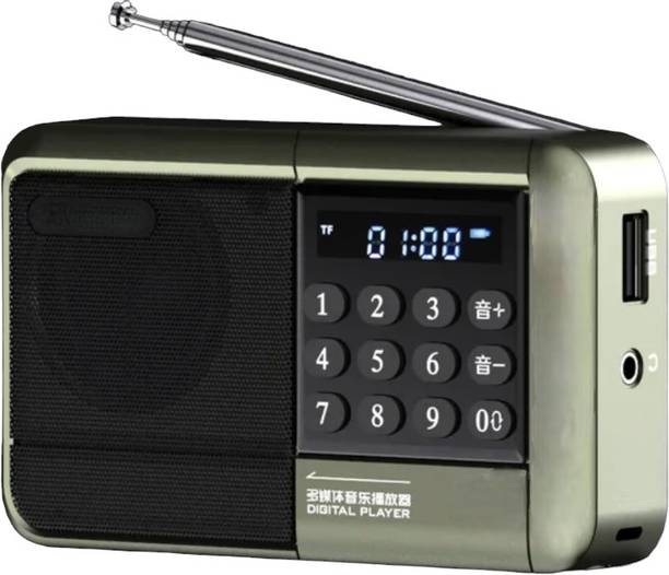 fire turtle FM Radio Bluetooth Speaker - 8 Hrs Playtime (Headphone Jack, SD Card, USB Input) FM Radio