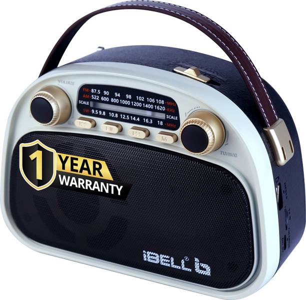 iBELL RHYTHM800BT Portable FM Radio with Bluetooth Speaker,USB,SD Slot,MP3Player,3Band FM Radio