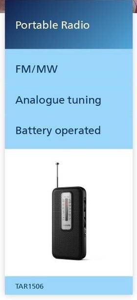 Radio Portable PHILIPS D1012 - FM/LW/MW - Fonctionne (occasion)