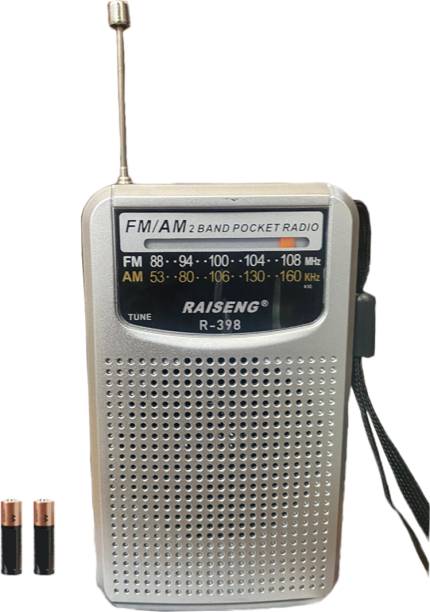Fangtooth R-398 AM/FM 2 Band Pocket Radio Player with 3.5mm Headphone Jack FM Radio