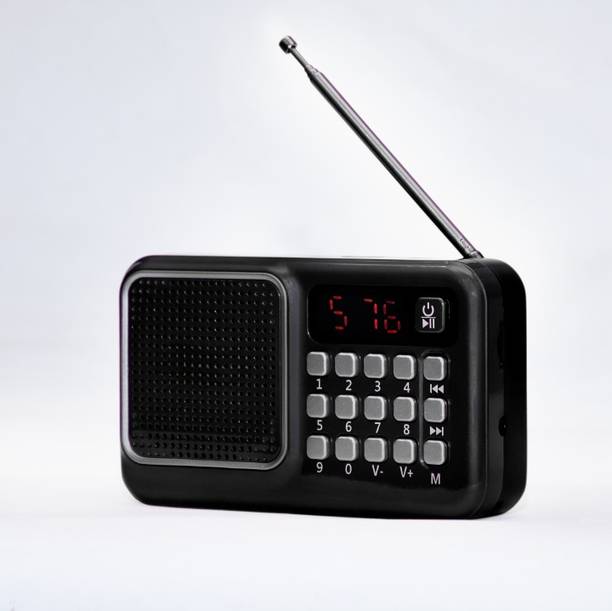 BfsTeckt Mini M41VP FM Radio with Bluetooth Speaker - Portable & Wireless Sound System FM Radio
