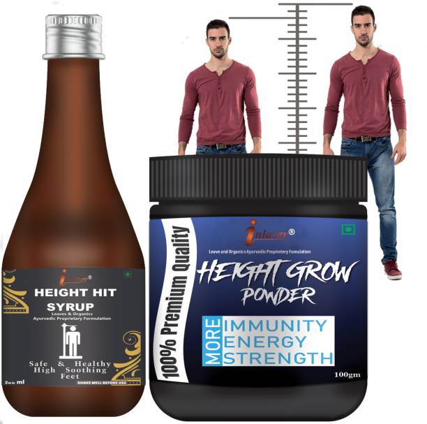 inlazer Height Syrup & Height Powder Combo, Healthy Immune Function, Height Medicine Combo