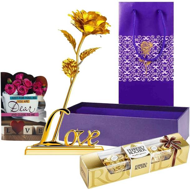 Saugat Traders Valentine Day gift for Girlfriend, Boyfriend - Rose Day - Birthday - Anniversary Combo