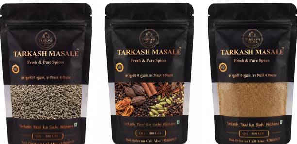 tarkash masale Ajwain + Garam Masala Powder + Kasuri Methi Combo (3x100g), Combo