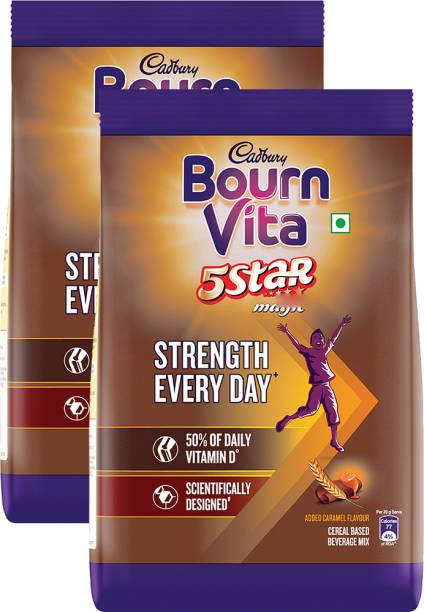 Cadbury Bournvita 5 Star Magic Nutrition Drink, Pouch Combo