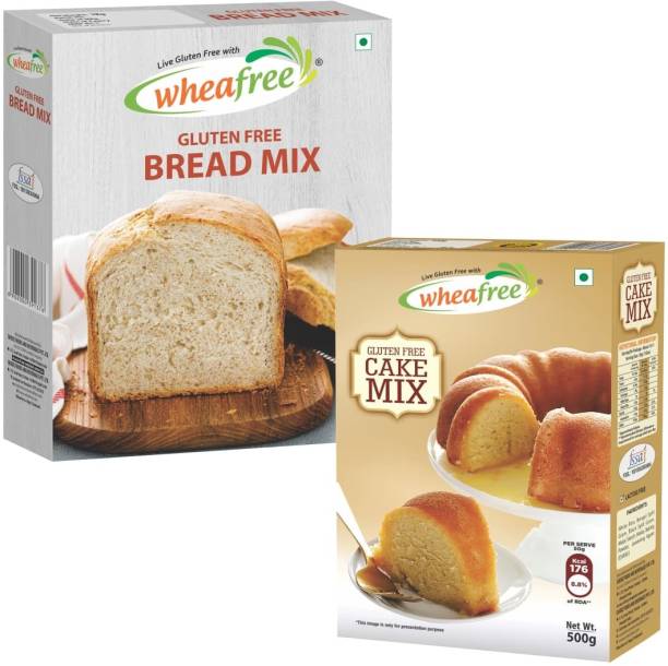 wheafree Gluten Free Bread Mix (1Kg) + Cake Mix (500g) Combo Pack Combo