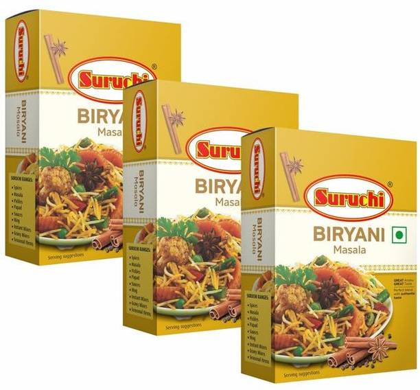 Suruchi Biryani Pulav Masala Powder Pack of 3 | Veg Biryani, Chicken Biryani Masala Combo