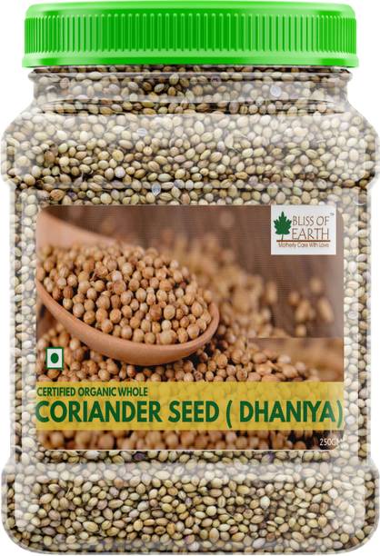 Bliss of Earth 250GM Certified Organic Coriander Seeds Dhaniya Whole