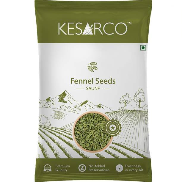 KESARCO Fennel Seeds (Saunf) 1kg | Premium Quality Fresh Fennel | Aromatic Cooking Spice (2 x 0.5 kg)