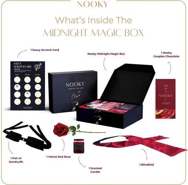 Nooky Midnight Magic chocolate Gift Box for couples 6 items in the box for men & women Combo
