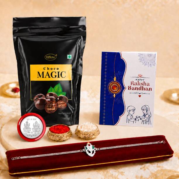 Effete Rakhi Gift Combo for Brother with Choco Magic(45gm)|Rakhi Set|Y22K1_A25_SP Assorted Gift Box