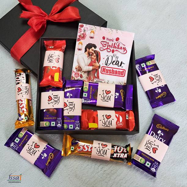 OddClick Unique Happy Birthday My Dear Husband Chocolate Gifts Box Combo Pack Combo