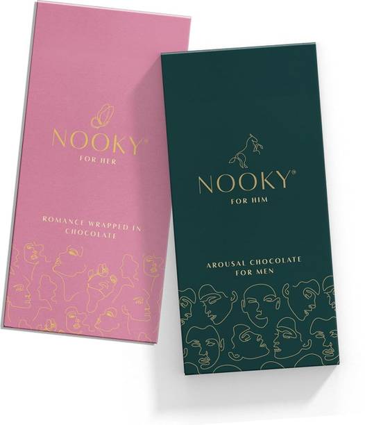 Nooky Combo Set of 2 Premium Dark Chocolates for him and her for uplifting mood Combo