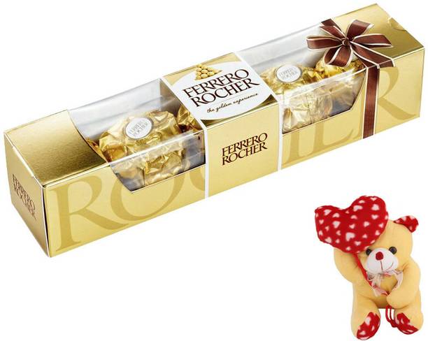 FERRERO ROCHER With Cute Heart Teddy Valentines Day Gift Combo Combo