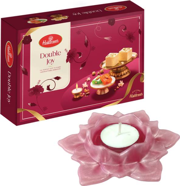 Haldiram's Double Joy Diwali Gift Box with Large Resin Diya Combo