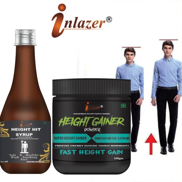 inlazer Height Syrup & Height Gainer Powder Combo / For Over All Active Body Growth Combo