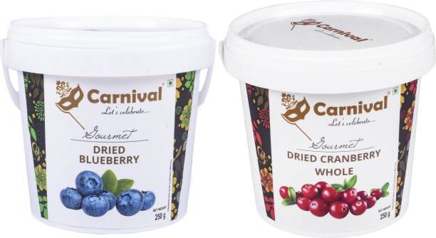 carnival Dried Cranberry & Blueberry Combo|Healthy Snacks|Premium Berries|Antioxidant Combo