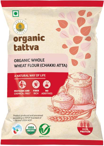 Organic Tattva Whole Wheat Flour (Chakki Atta)