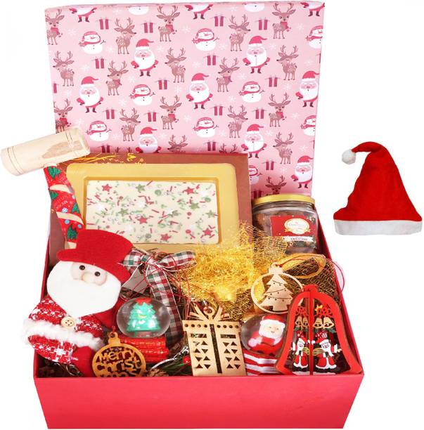 Ghasitaram Gifts Christmas Gifts-Christmas Hamper box 10" Paper Gift Box