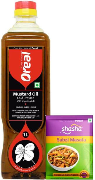 Oreal Mustard Oil 1 Litre with Shasha Masala Combo