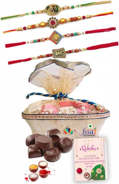 FabBites Rakhi Chocolate Hamper for Brother and Bhabhi/Kids/Younger/Elder Brother Combo