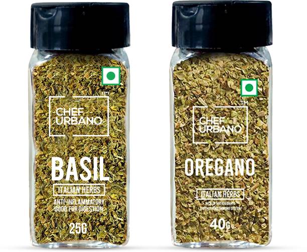 Chef Urbano Combo of Oregano 30 Gms and Basil 25 Gms Combo