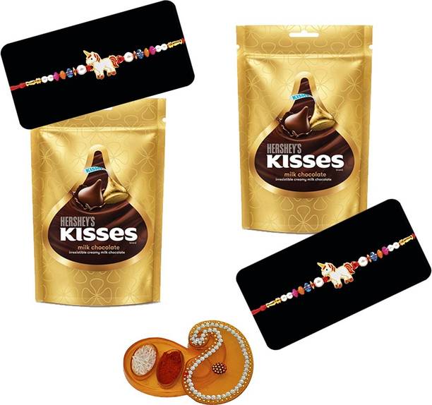 Saugat Traders Bhai Dooj Tika - 2 Thread/Dora for Bhai with 2 Chocolate - Thread/Dora for Kids Combo