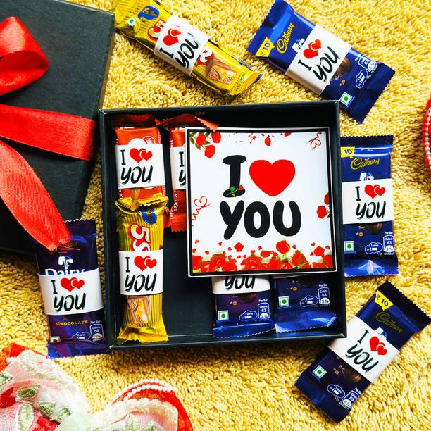 DAULLURING Unique I Love You Valentine gift Chocolate Gifts Box Combo Pack Combo Paper Gift Box