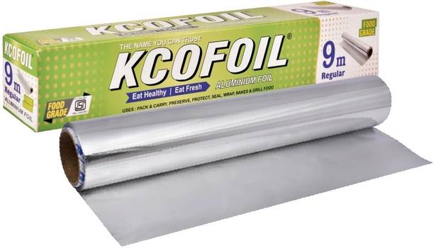 Kcofoil 9 Mtr Food Grade Aluminium Foil ISI Certified food wrapping Packing|Pack of 1 Aluminium Foil