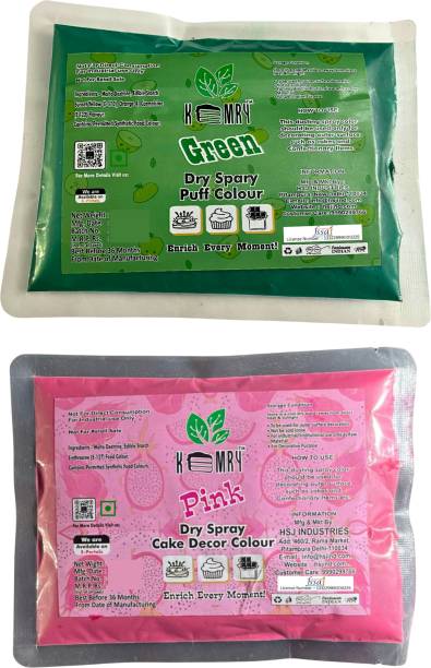KEMRY DRY FOOD COLOUR COMBO (PACK OF 2) Green, Pink