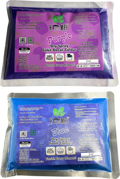 KEMRY DRY FOOD COLOUR (PACK OF 2) COMBO Of Purple, Blue