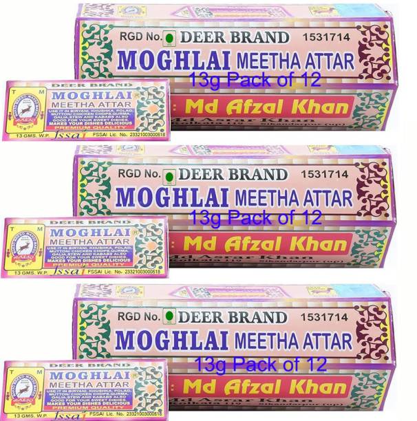 DEER BRAND Royal Mughlai Meetha Biryani Attar Moghlai Mitha Sweet&amp;Rice Dishes 13gPack of 36 Floral Attar