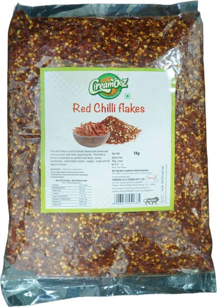 creamooz Red Chilli Flakes 1Kg Chilli Granules Food Essence