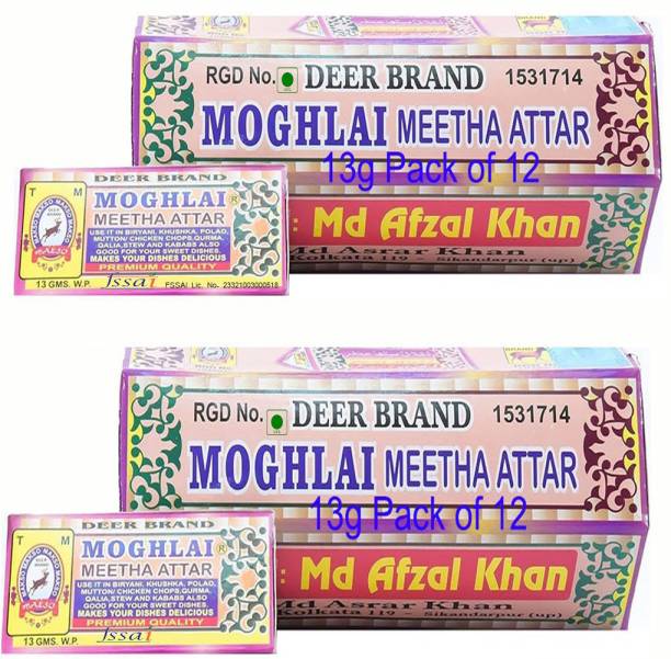 DEER BRAND Royal Mughlai Meetha Biryani Attar Moghlai Mitha Sweet&amp;Rice Dishes 13gPack of 24 Floral Attar