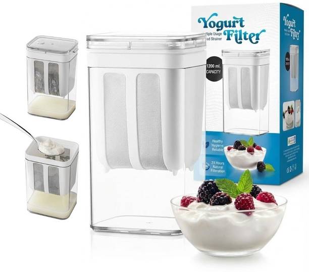 Baaan Yogurt Strainer Filter - 1100ml Container with Fine Mesh Strainer & Lid Yogurt Maker