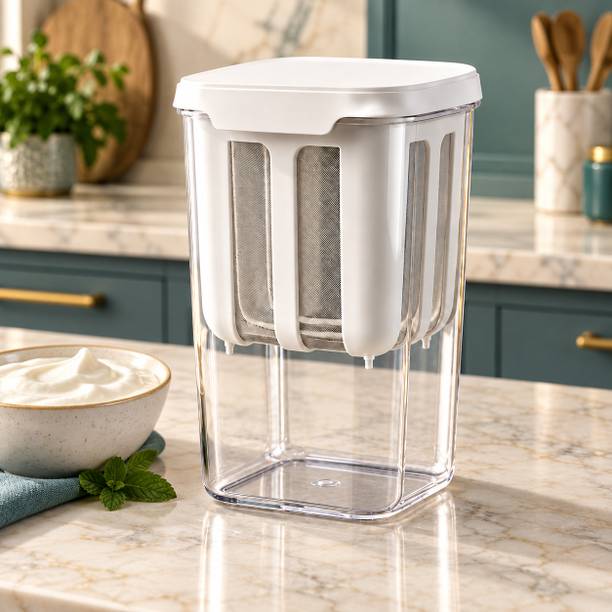 DAKSH 1100ml Greek Yogurt Maker Machine | Fine Stainless Steel Mesh Curd Strainer Bowl Yogurt Maker