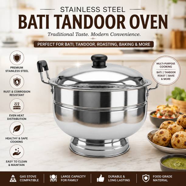 Narayani Enterprises Multipurpose Modern Convenience – All-in-One Bati Tandoor Oven, Gas Tandoor Food Steamer