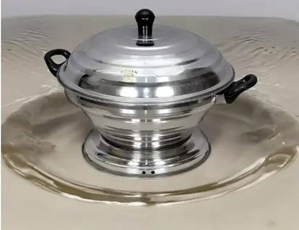 NUVIKAS Tandoor Bati Maker With Jali, 2 Handles Food Steamer