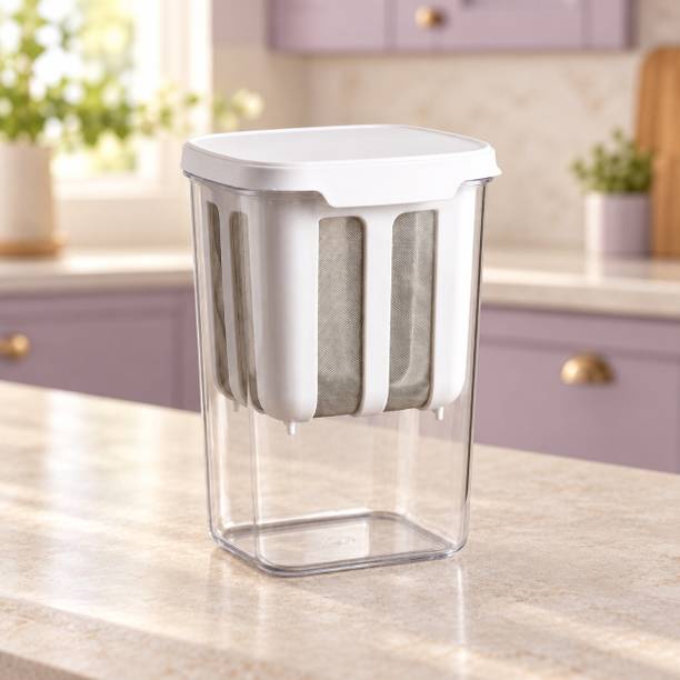 jaydip 1100ml Curd Strainer with Steel Filter | Whey Separator Yogurt Maker Container Yogurt Maker