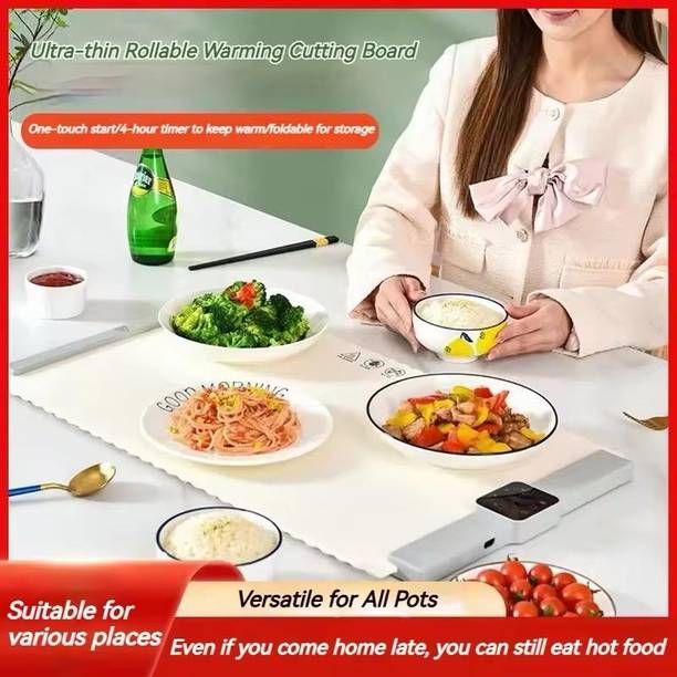 VZOIR Electric Food Warming Mat for Dining Table | Foldable Rollable Heating Pad Food Steamer